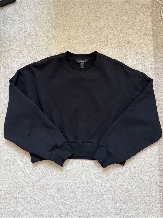 Athleta Tops - Athleta Terry Cropped Crew Sweatshirt, size M, EUC.